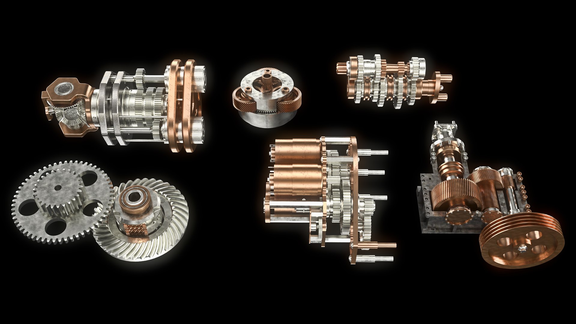 Mechanism Wheels 3D Model - TurboSquid 1433082