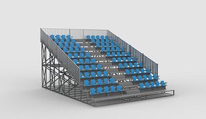 Bleacher 02 3D model 3D model