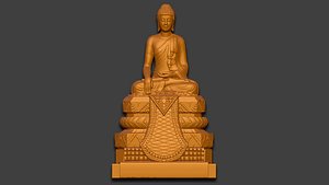 3D Buddha Asian Stand Action4 model