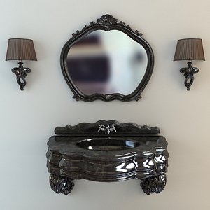 3d model basin mirror