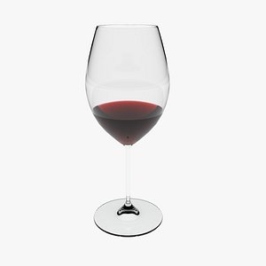 stem red wine glass 3D model