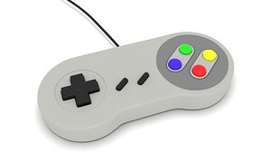 3D model gamepad super nintendo