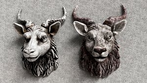 3D Deer Head Sculpture
