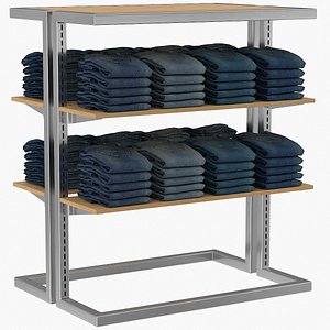 Jeans Gondola Display 3D model