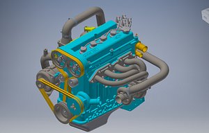 zetec 4 engines 3D model