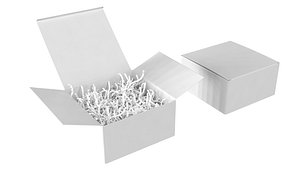 Crinkle Paper Gift Box PBR 3D