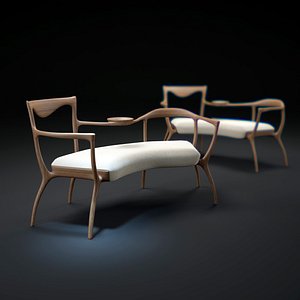 3d slow-wood-armchair model