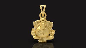 Fancy Ganpati Pendant -0043 - 3D 3D model