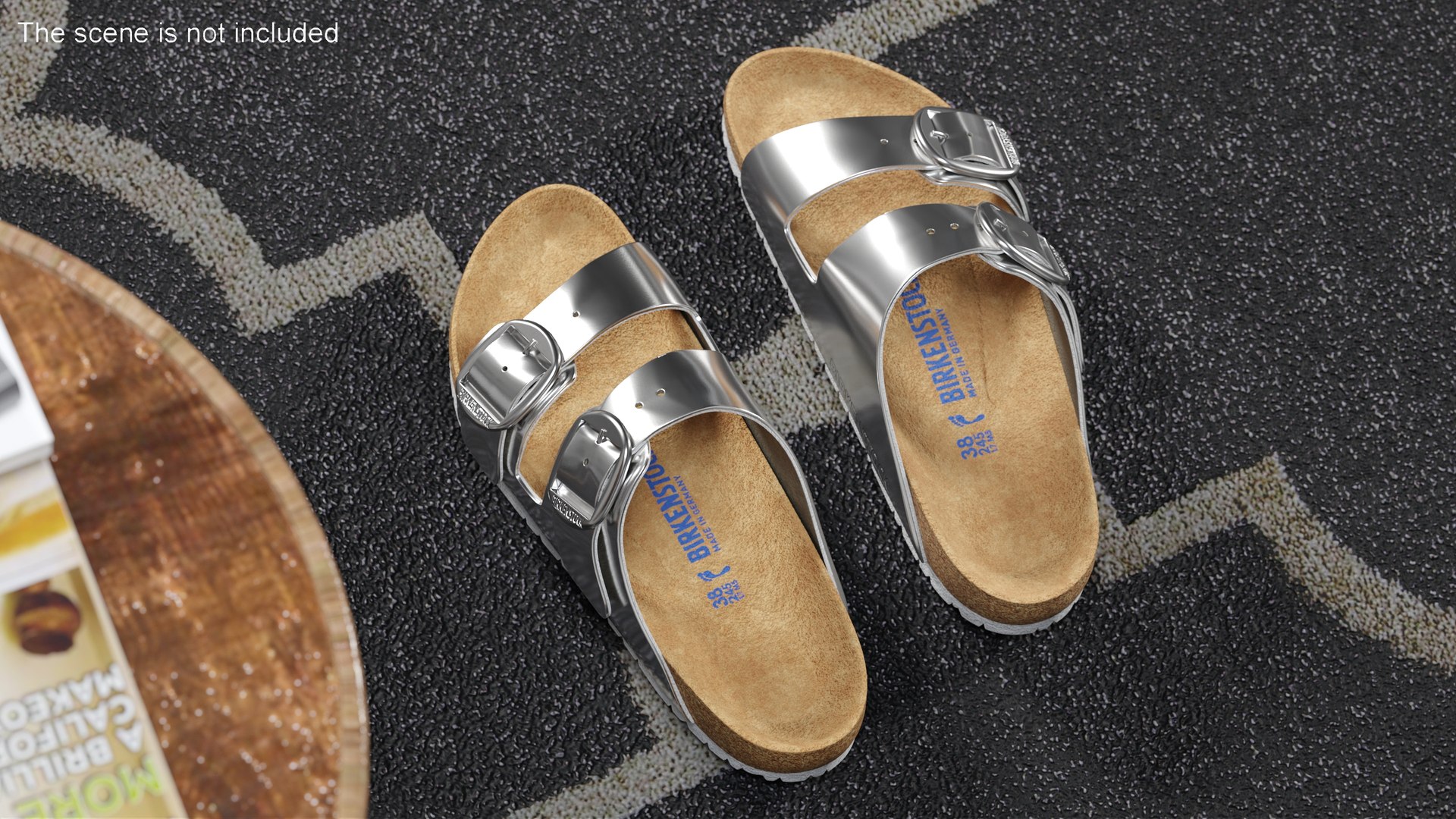 silver footbed sandals
