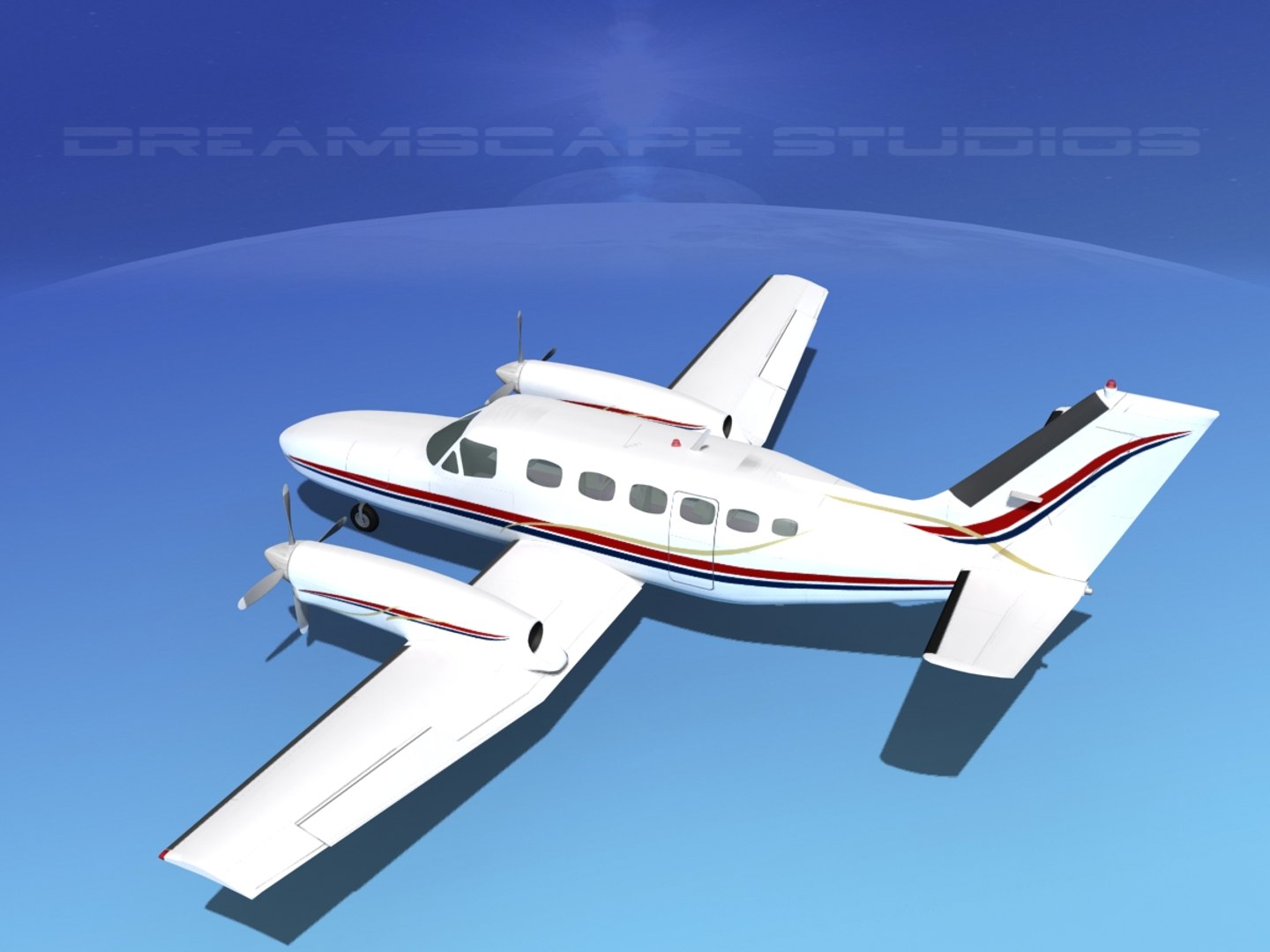 3d Model Of Propellers Cessna 441 Conquest