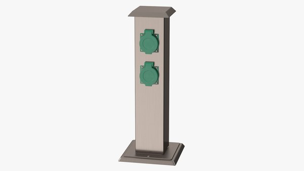 Columna De Enchufe Exterior 2 Tomas Con Temporizador – Acero Inoxidable IP44, 3680W, WilTec