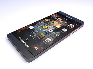 mockup blackberry z10 3d 3ds