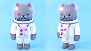Astronaut Cat 3D model