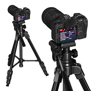 3D Camera on a tripod Canon R6 Mark II