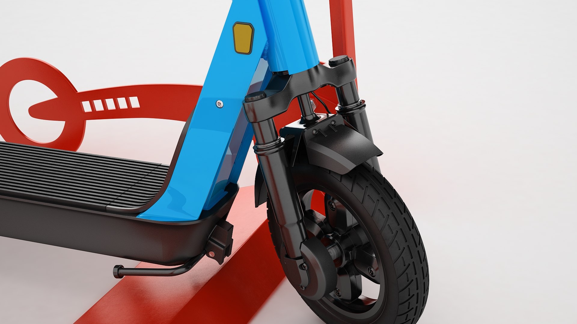 Scooter Parking Rack With Electric Scooter 09 3D - TurboSquid 2029351
