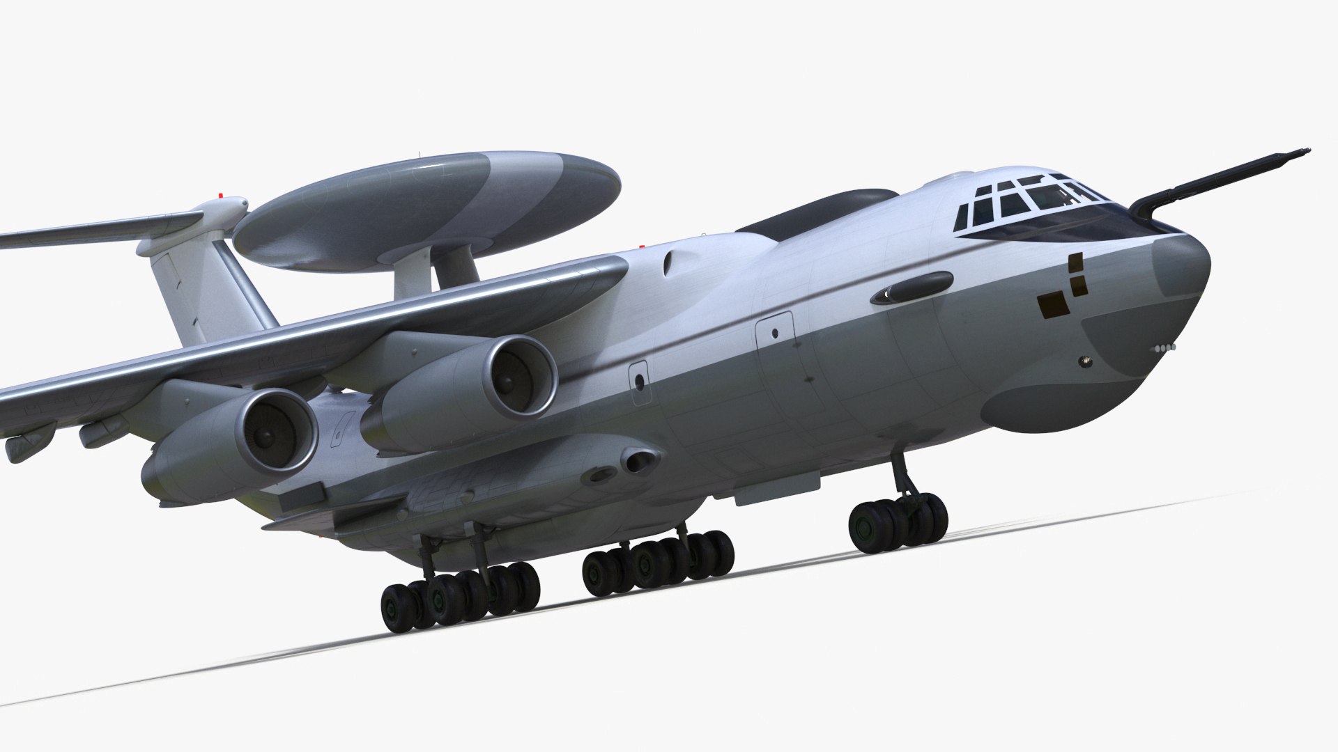 Airborne Radar Patrol Plane Simplified 3D model preview