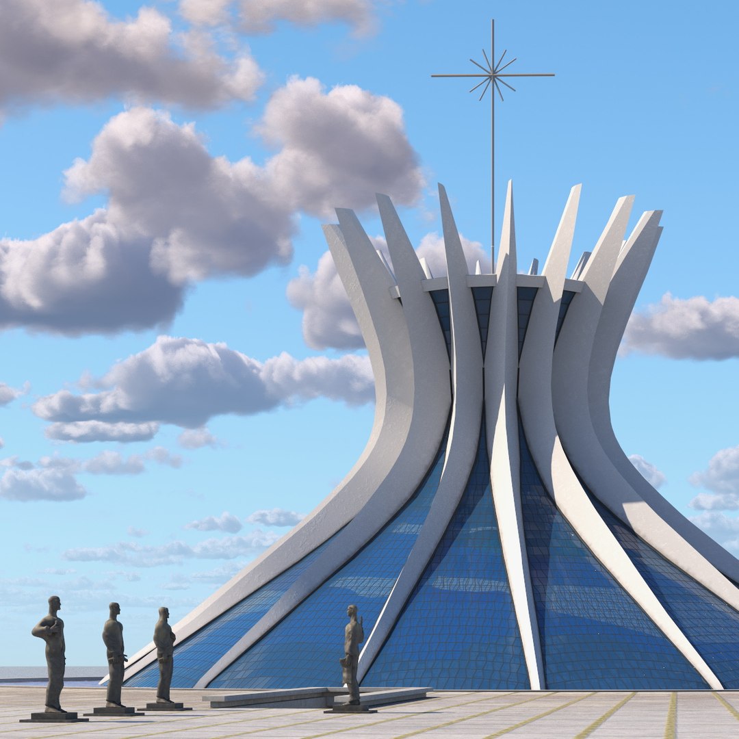 Metropolitan Cathedral Our Lady Aparecida 3D model preview