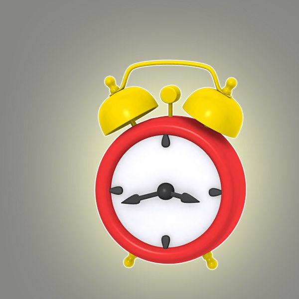 cartoon alarm clock 3d model
