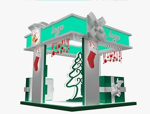 christmas kiosk booth a64