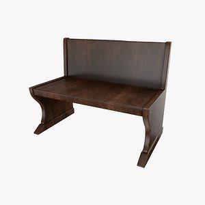3D Wooden Bench Short