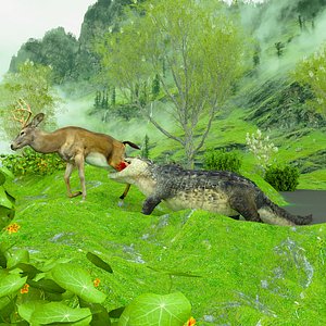 3D Alligator Attack