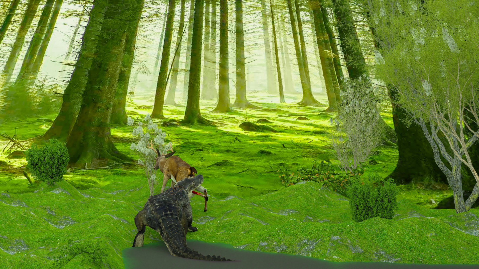 3D Alligator Attack https://p.turbosquid.com/ts-thumb/cP/1oA57G/xW/alligatorattackrender05/jpg/1662499321/1920x1080/fit_q87/f728dd6fe57f7e0972e7343a46eff7ea2ff3fcf8/alligatorattackrender05.jpg