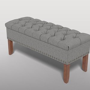 3D Contemporary Tufted Bench