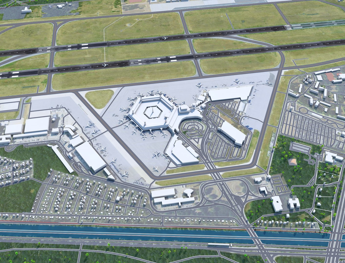 Berlin Tegel Airport 3D TurboSquid 2016178