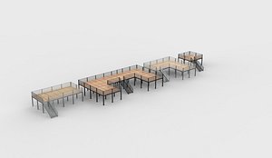 Modular Deck set 3D model