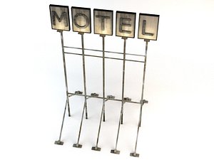 Old Motel Sign Standing Horizontal v1
