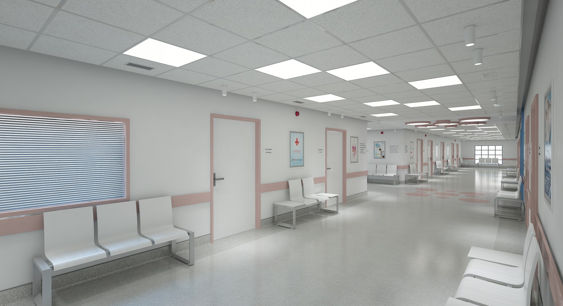 Hospital Hallway Corridor 3d Model - Turbosquid 1480254