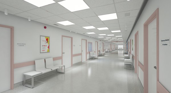 Hospital hallway corridor 3D model - TurboSquid 1480254