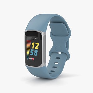 3D Fitbit Charge 5 Steel Blue