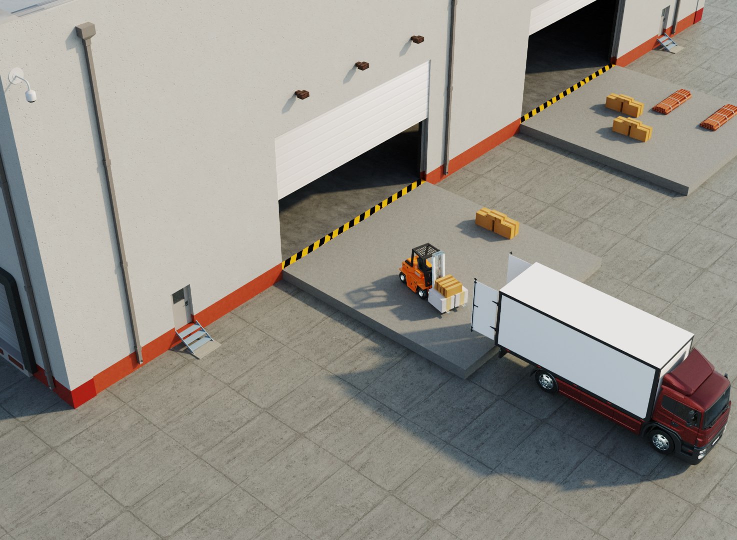 3D Warehouse Cargo Depot Interior Exterior - TurboSquid 1769153