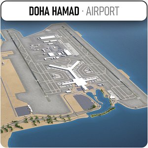 3D doha hamad international airport model