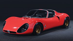 3D 1967 Alfa Romeo Tipo 33 Stradale 3D Model