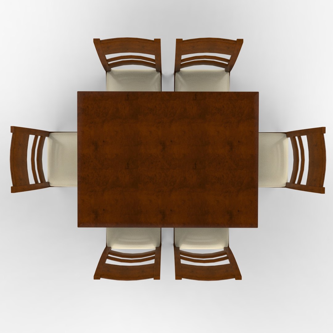 3d dining set model