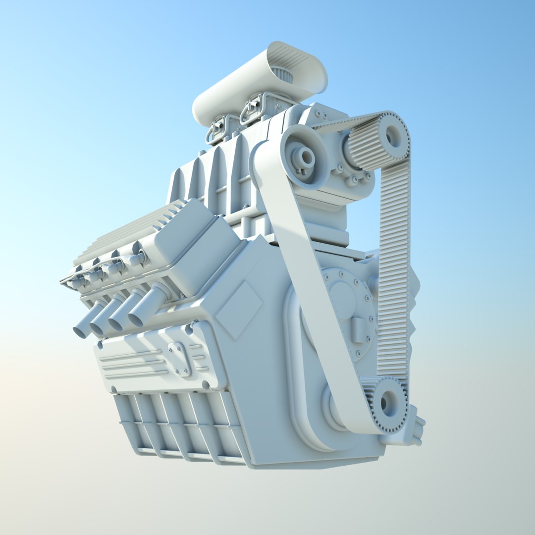 modèle 3D de Moteur compresseur V8 - TurboSquid 844513