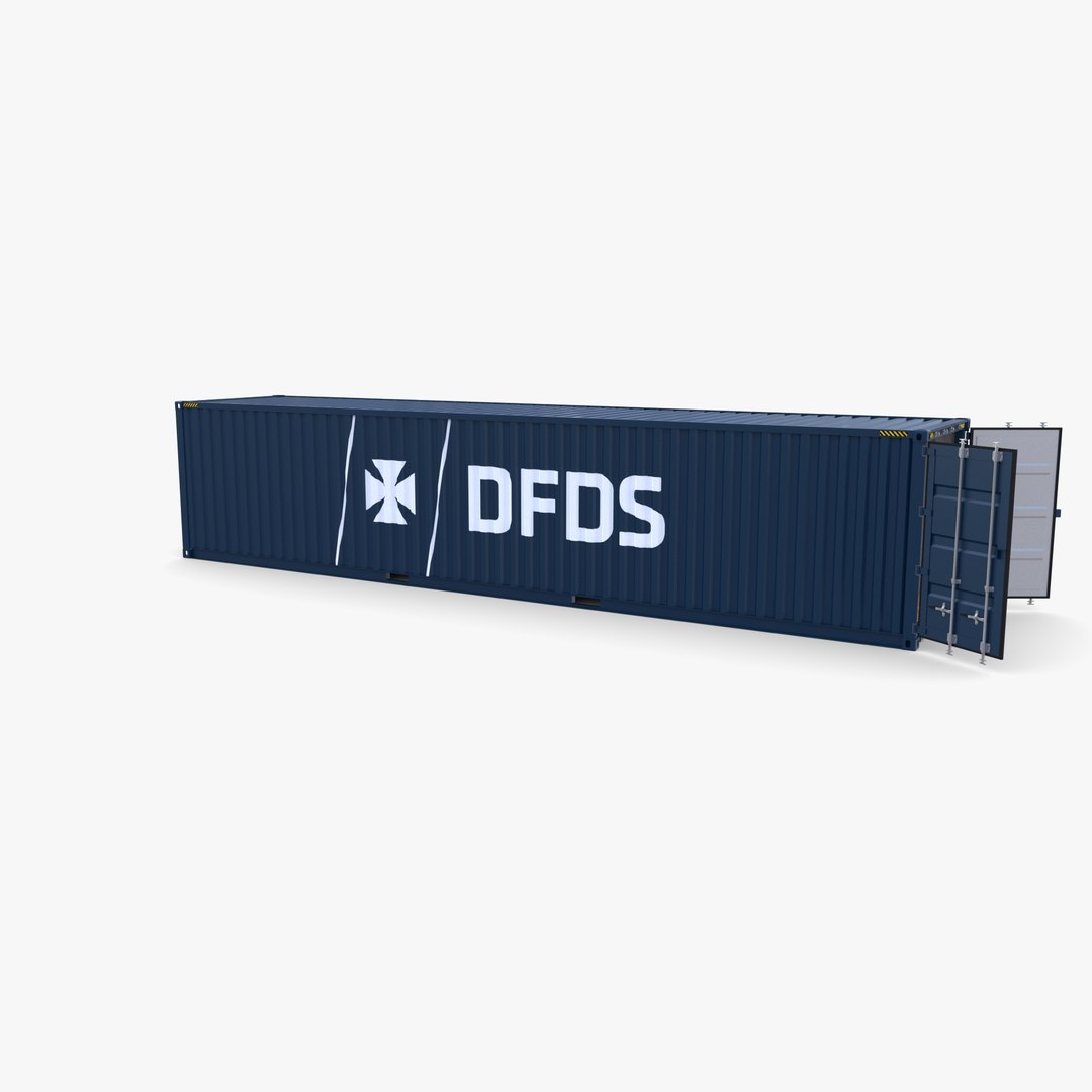 3D 40ft Shipping Container DFDS - TurboSquid 1836915