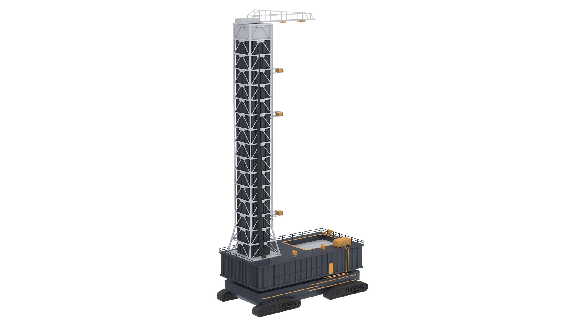 D Model Launch Pad With Missile Crawler Transporter Turbosquid