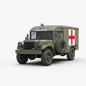 dodge m43 military ambulance 3D model