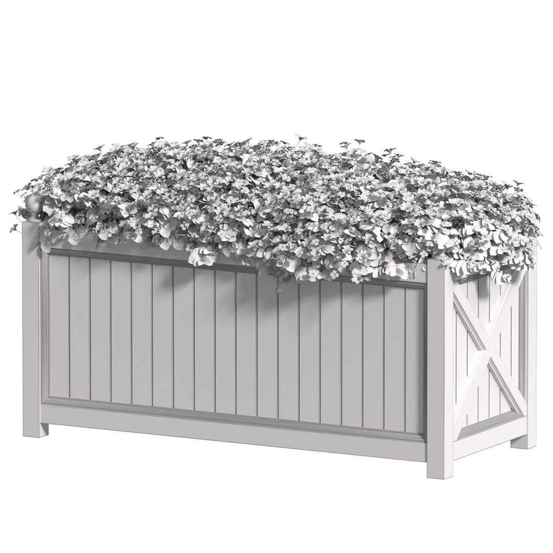 3D model Flowers in Planter Box for decoration Garden Plant Flowerpot ...