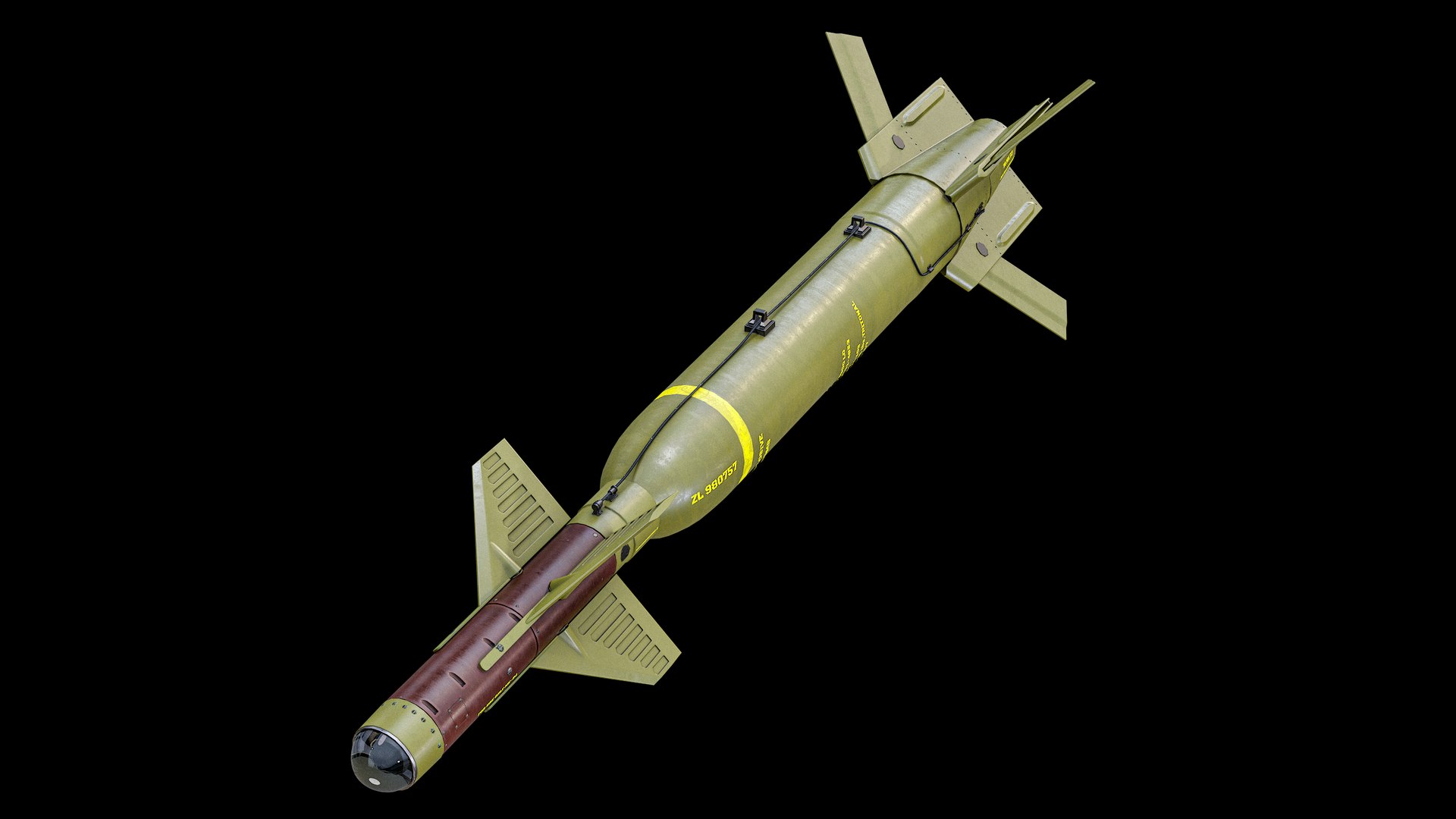 GBU-27 Paveway 3 Green Laser Guided Bomb PBR 3D model https://p.turbosquid.com/ts-thumb/cP/lMVELe/nr/r_gbu_27_g_000/png/1770559495/1920x1080/fit_q87/76aa9878befc079e20031bec70e4291130ca2bd2/r_gbu_27_g_000.jpg