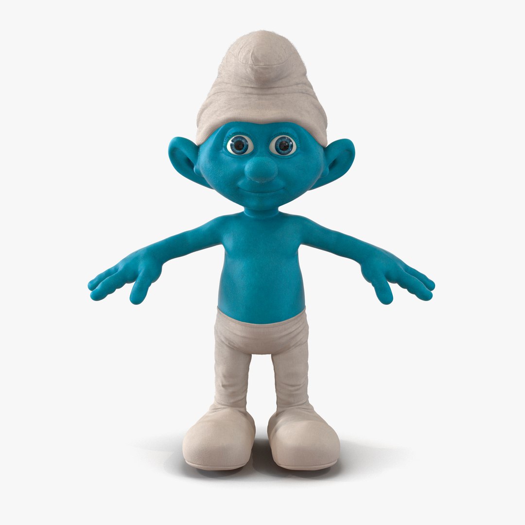 Smurf with Fur 3D model preview