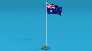 Low Poly Seamless Animated Australia Flag