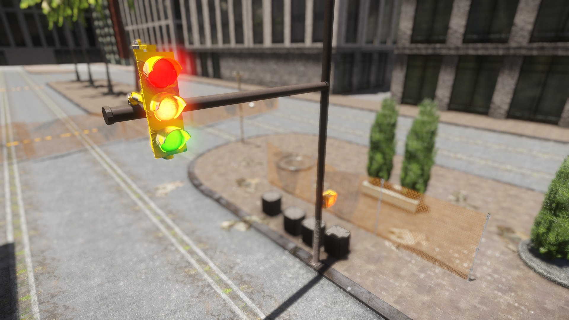 free traffic light 3d model