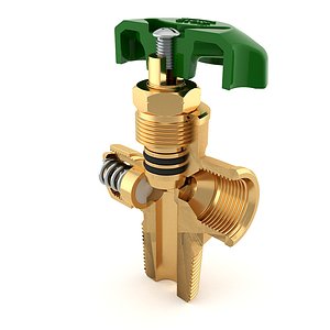 gas cylinder valve - 3D model