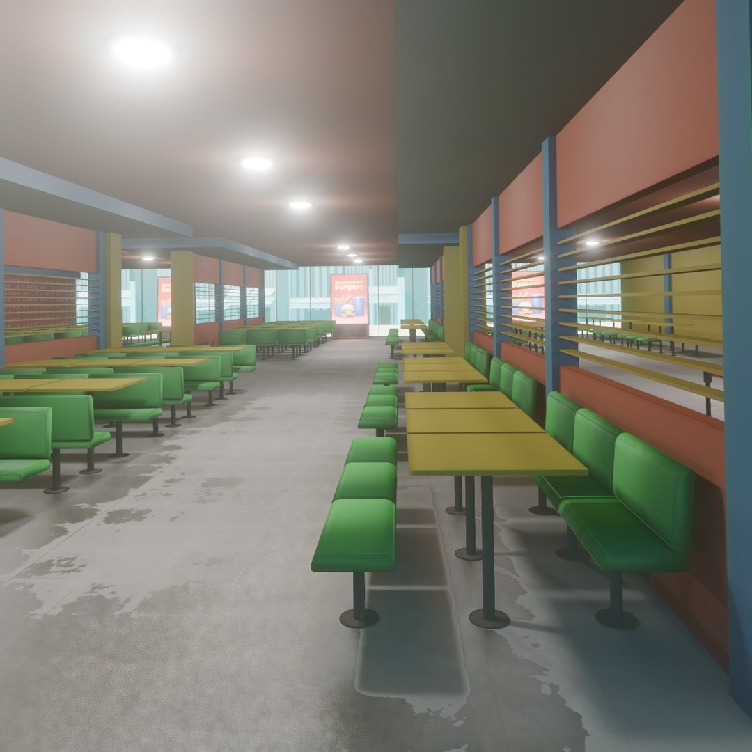 VR Fast Food Restaurant 3D - TurboSquid 2159427