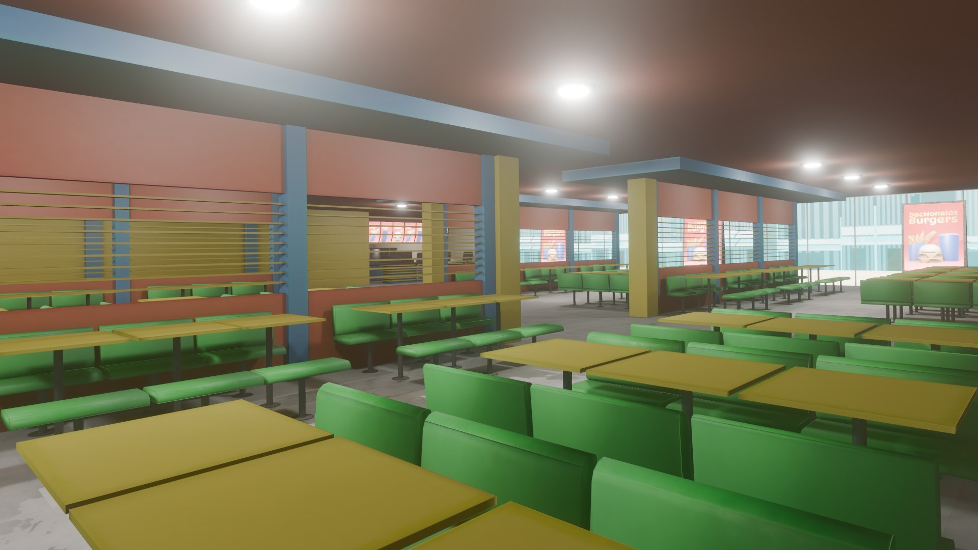 VR Fast Food Restaurant 3D - TurboSquid 2159427