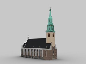 3D Church lowpoly